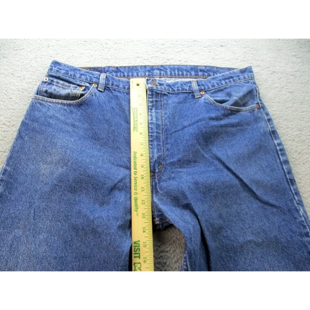Mens 42x32 Vintage Levis 505 Jeans Blue Straight USA Made Classic American Denim - Picture 5 of 8